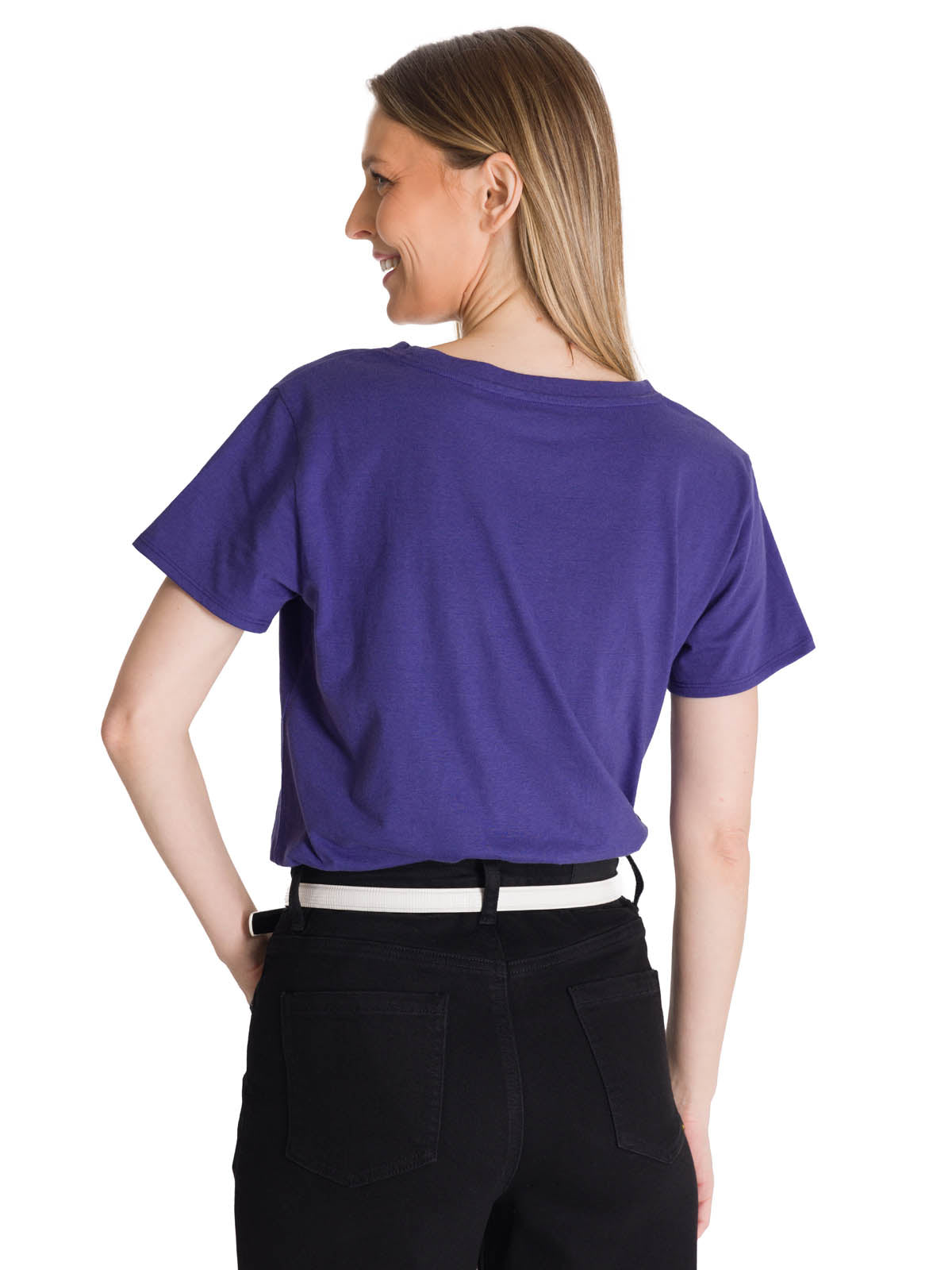 Camiseta Cat Logo Tee Para Mujer Color Negro-3