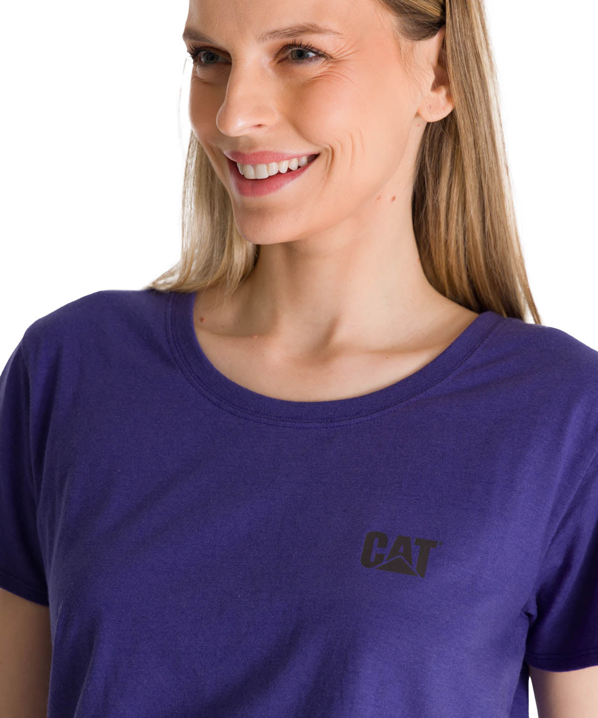 Camiseta Cat Logo Tee Para Mujer Color Negro-4