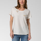 Camiseta Cat Logo Tee Para Mujer Color Blanco-1