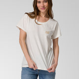 Camiseta Cat Logo Tee Para Mujer Color Blanco-2