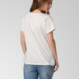 Camiseta Cat Logo Tee Para Mujer Color Blanco-5