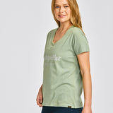 Camiseta Caterpillar Script V Para Mujer Color Verde-2