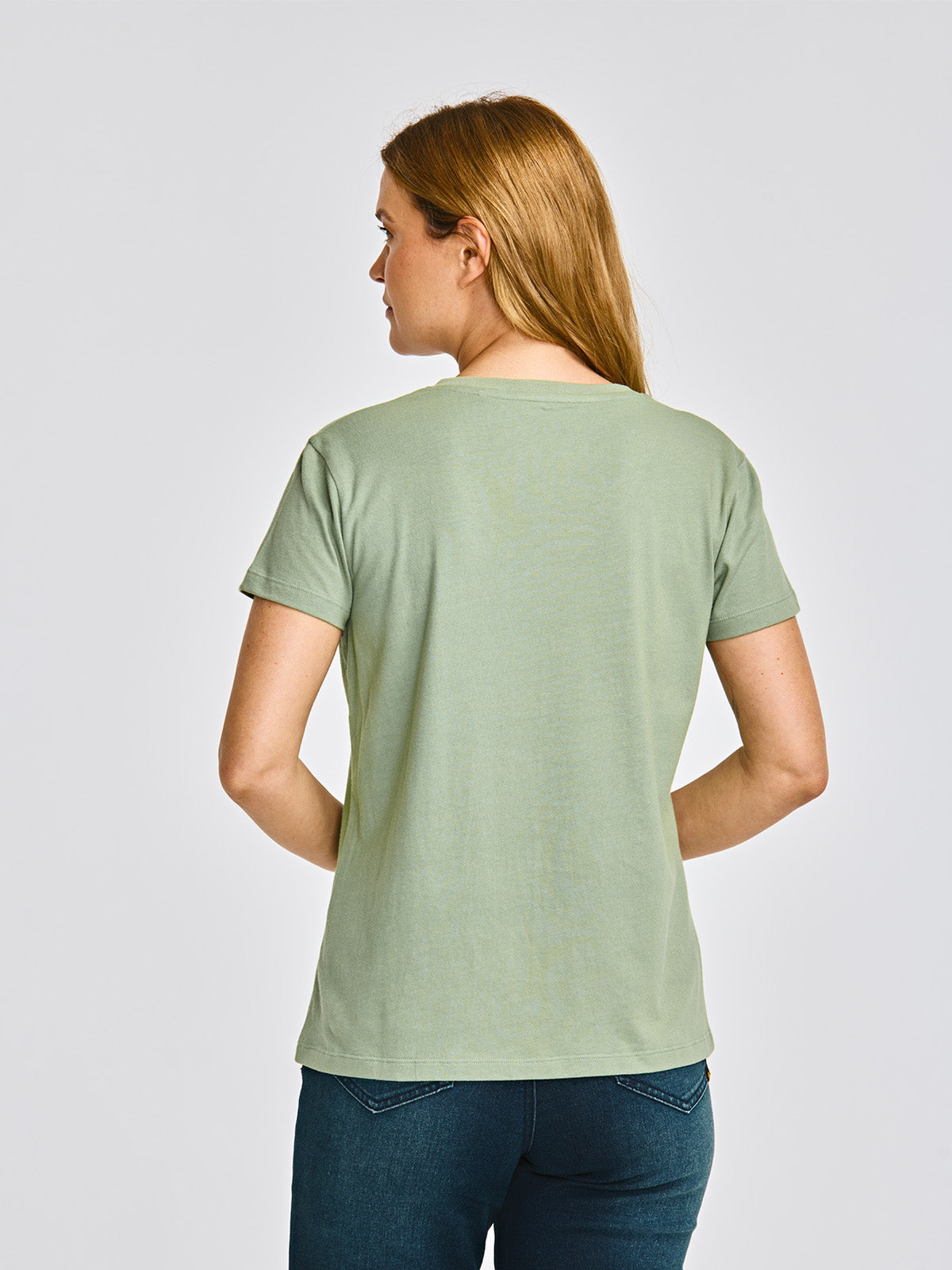 Camiseta Caterpillar Script V Para Mujer Color Verde-3