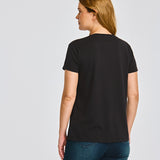 Camiseta Caterpillar Script V Para Mujer Color Negro-4