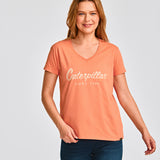 Camiseta Caterpillar Script V Para Mujer Color Naranja-1