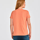 Camiseta Caterpillar Script V Para Mujer Color Naranja-3