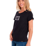 Camiseta Metallic Cat Logo Te Para Mujer Color Negro-2