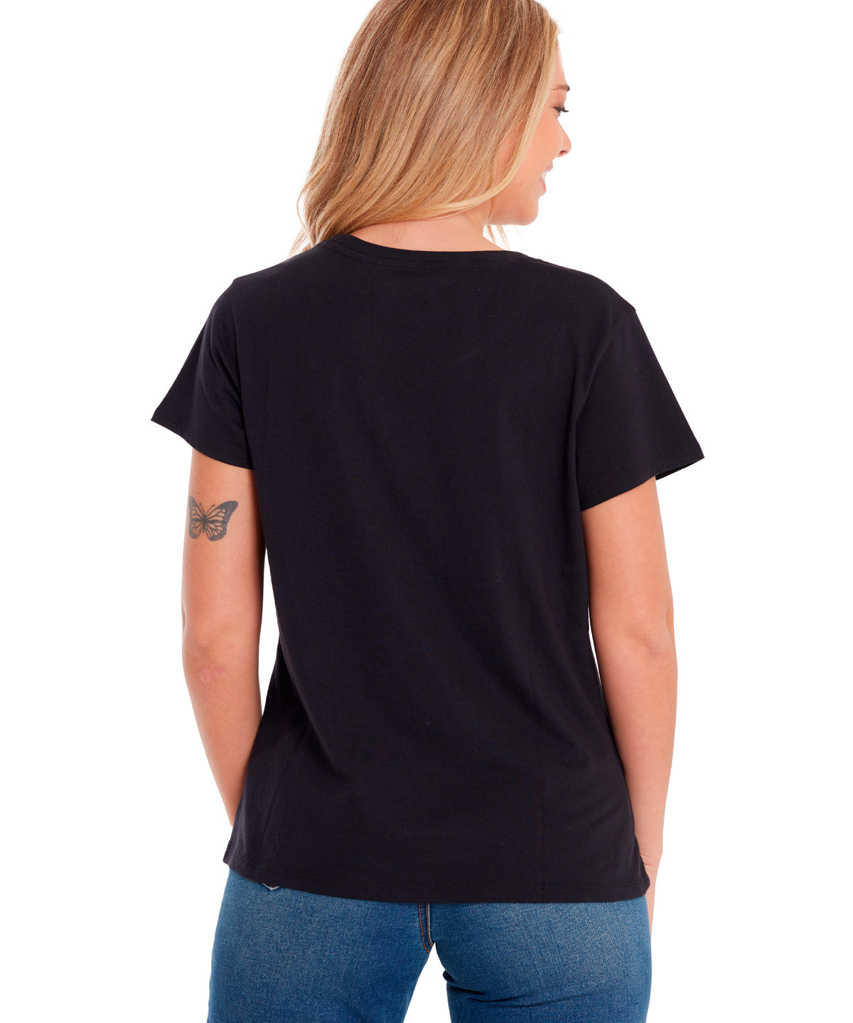 Camiseta Metallic Cat Logo Te Para Mujer Color Negro-3