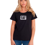 Camiseta Metallic Cat Logo Te Para Mujer Color Negro-4