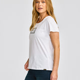 Camiseta Metallic Cat Logo Te Para Mujer Color Blanco-2