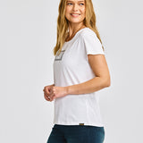 Camiseta Metallic Cat Logo Te Para Mujer Color Blanco-3