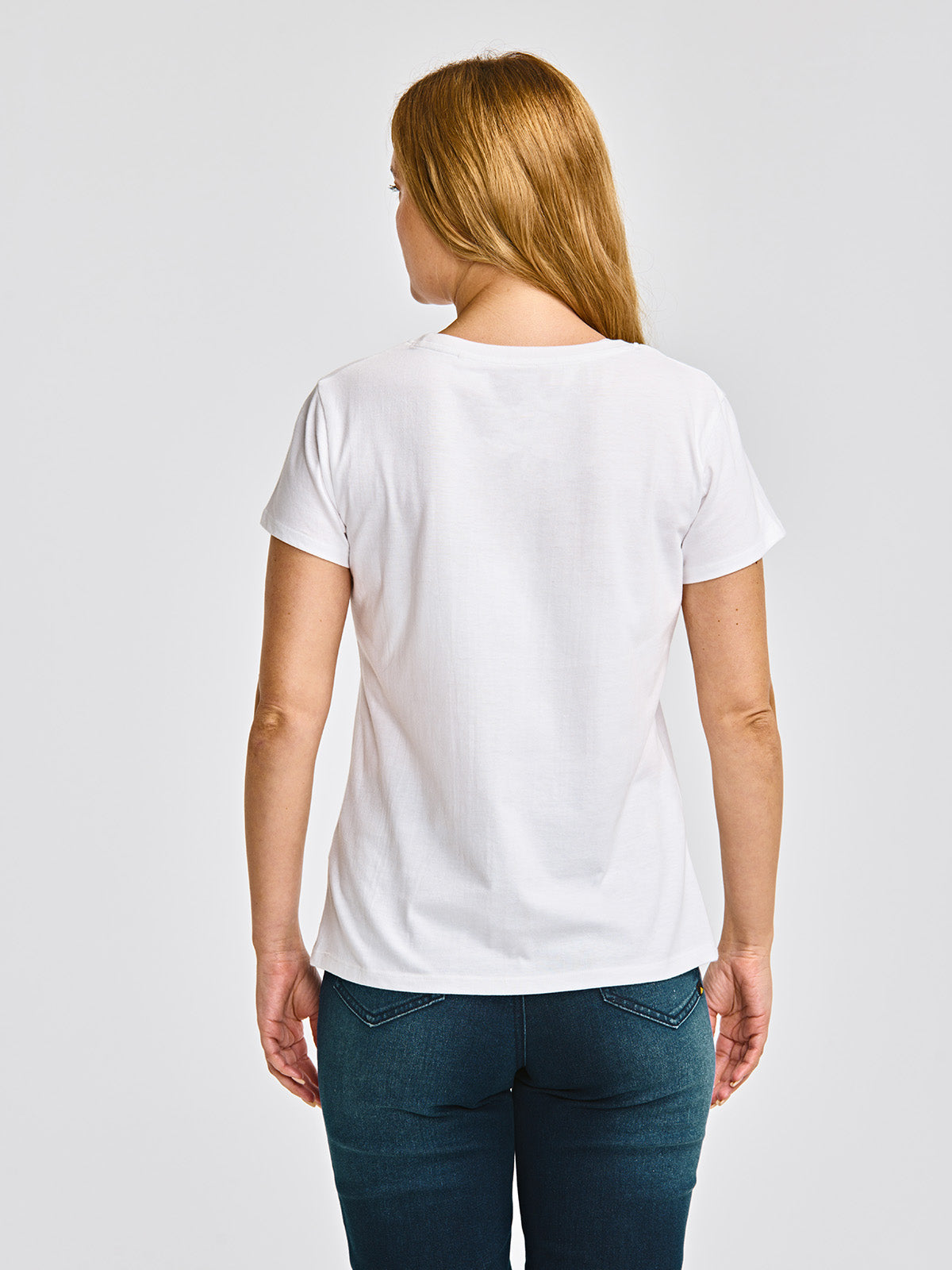 Camiseta Metallic Cat Logo Te Para Mujer Color Blanco-4
