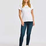 Camiseta Metallic Cat Logo Te Para Mujer Color Blanco-5