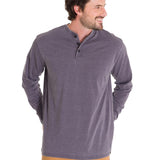 Camiseta Burnout Manga Larga Henley Para Hombre Color Gris-2