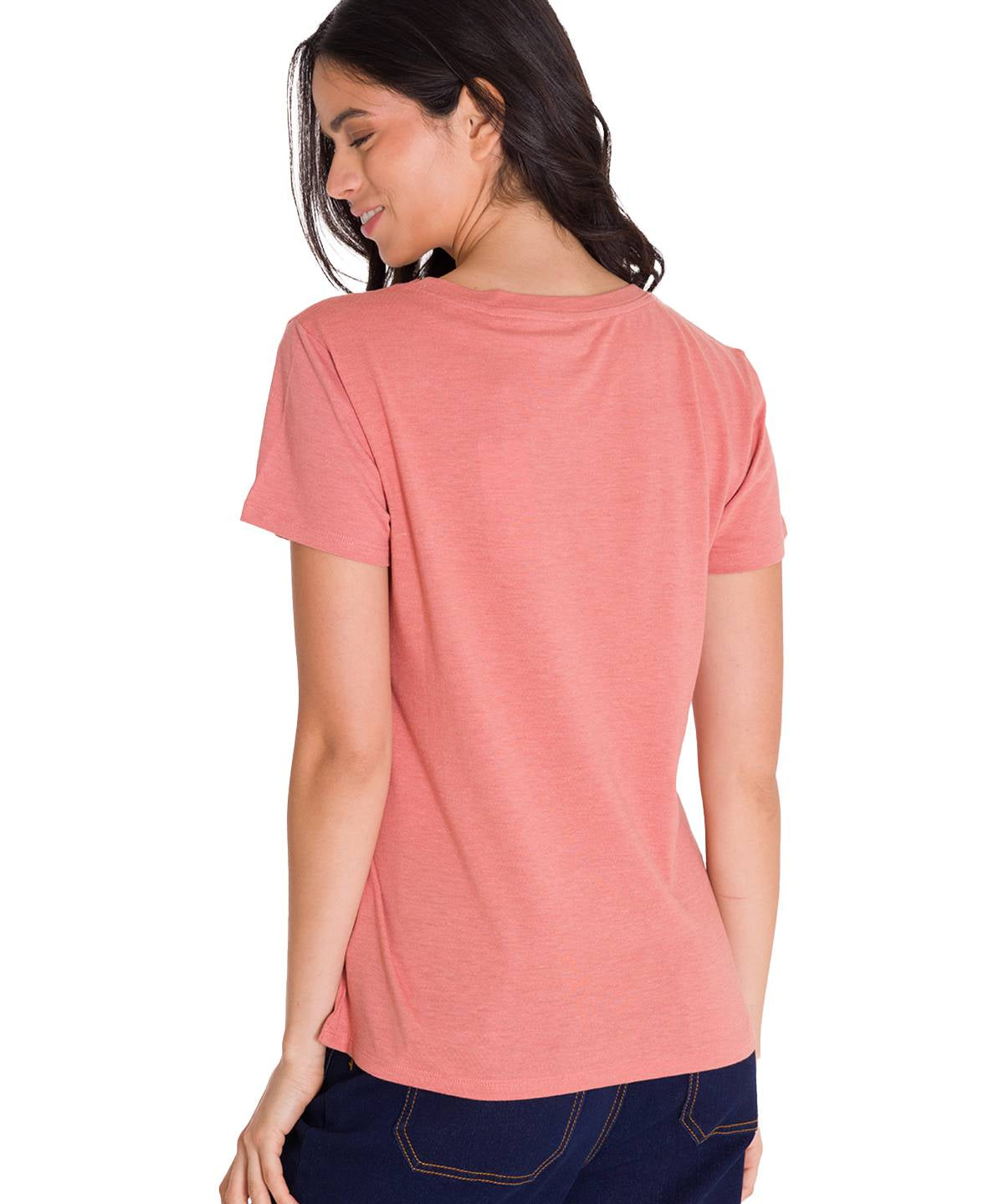 Camiseta Crew Everyday Graphi Para Mujer Color Rosado-3