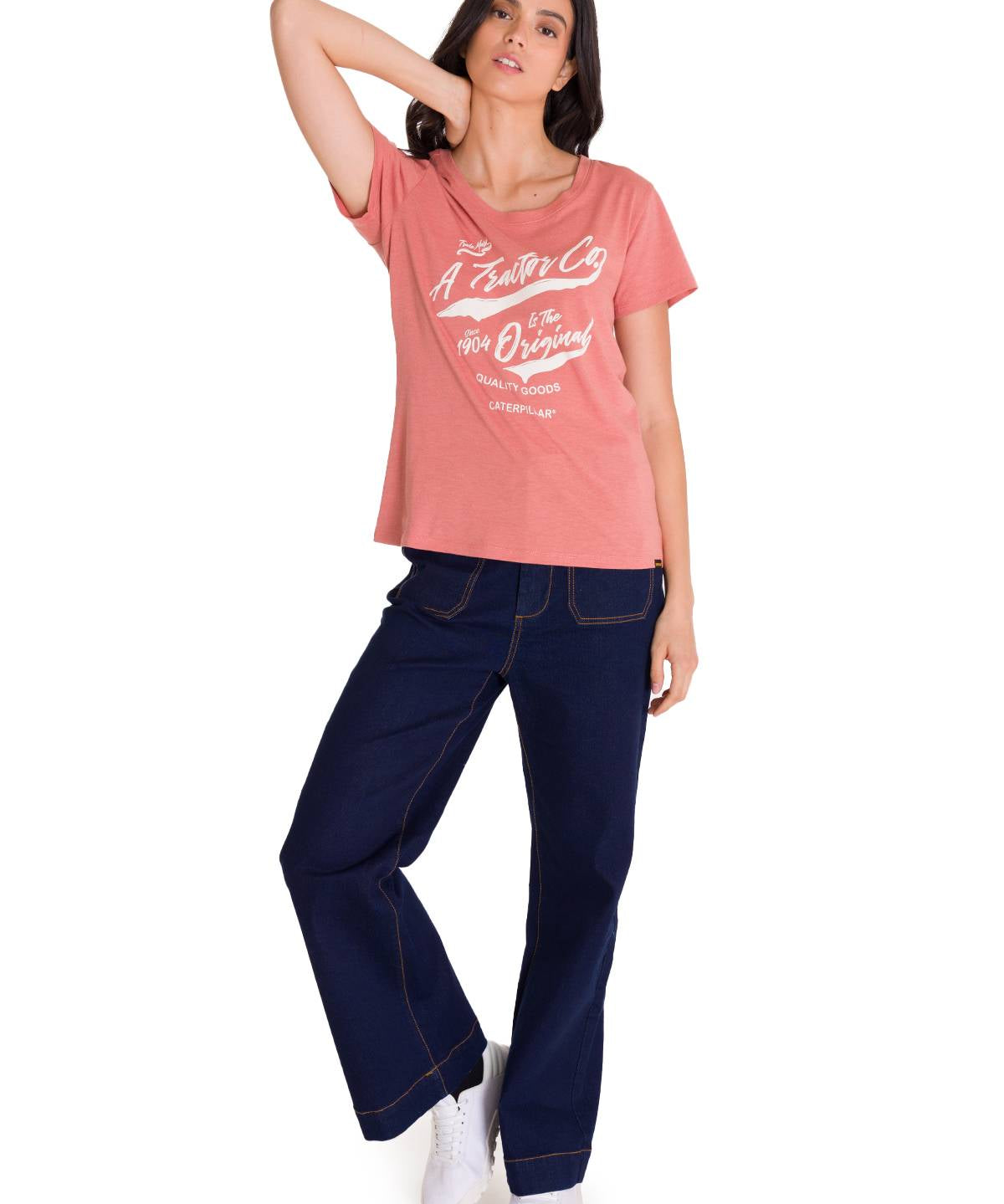 Camiseta Crew Everyday Graphi Para Mujer Color Rosado-5
