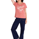 Camiseta Crew Everyday Graphi Para Mujer Color Rosado-5