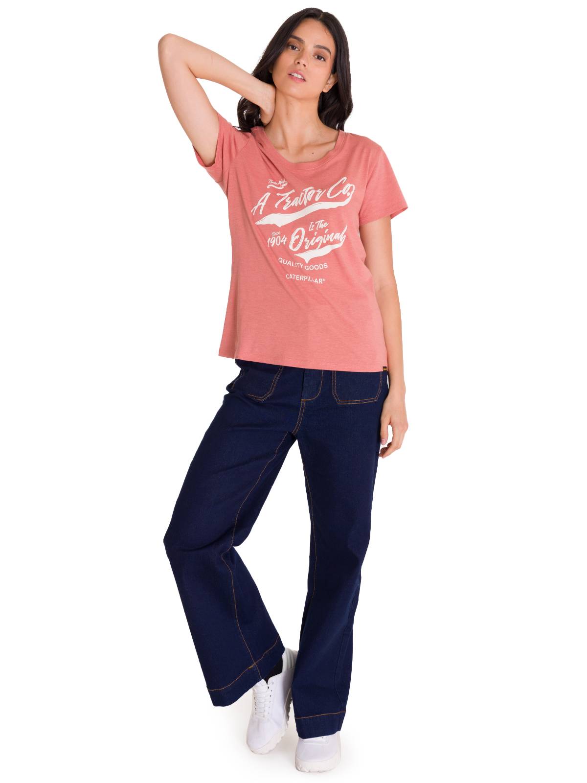 Camiseta Crew Everyday Graphi Para Mujer Color Rosado-5