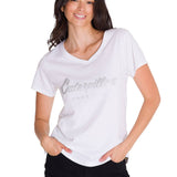 Camiseta Caterpillar Metallic Para Mujer Color Blanco-2
