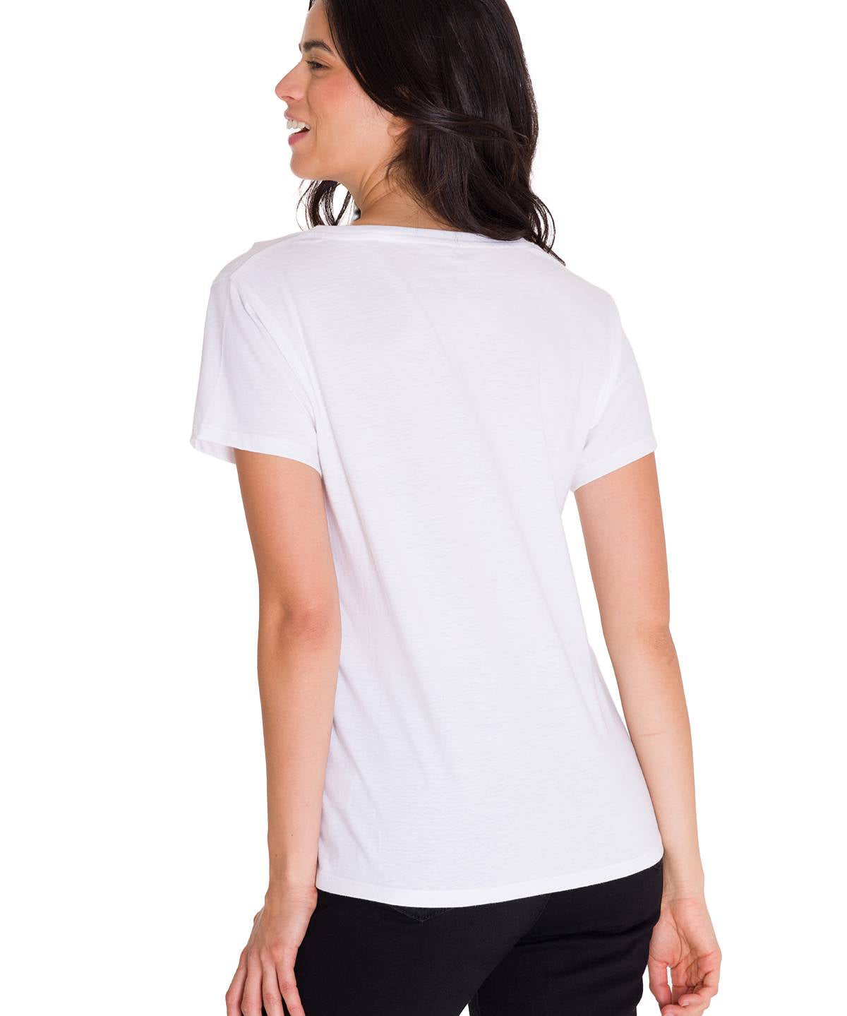 Camiseta Caterpillar Metallic Para Mujer Color Blanco-3
