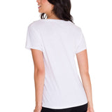 Camiseta Caterpillar Metallic Para Mujer Color Blanco-3