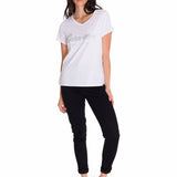 Camiseta Caterpillar Metallic Para Mujer Color Blanco-5