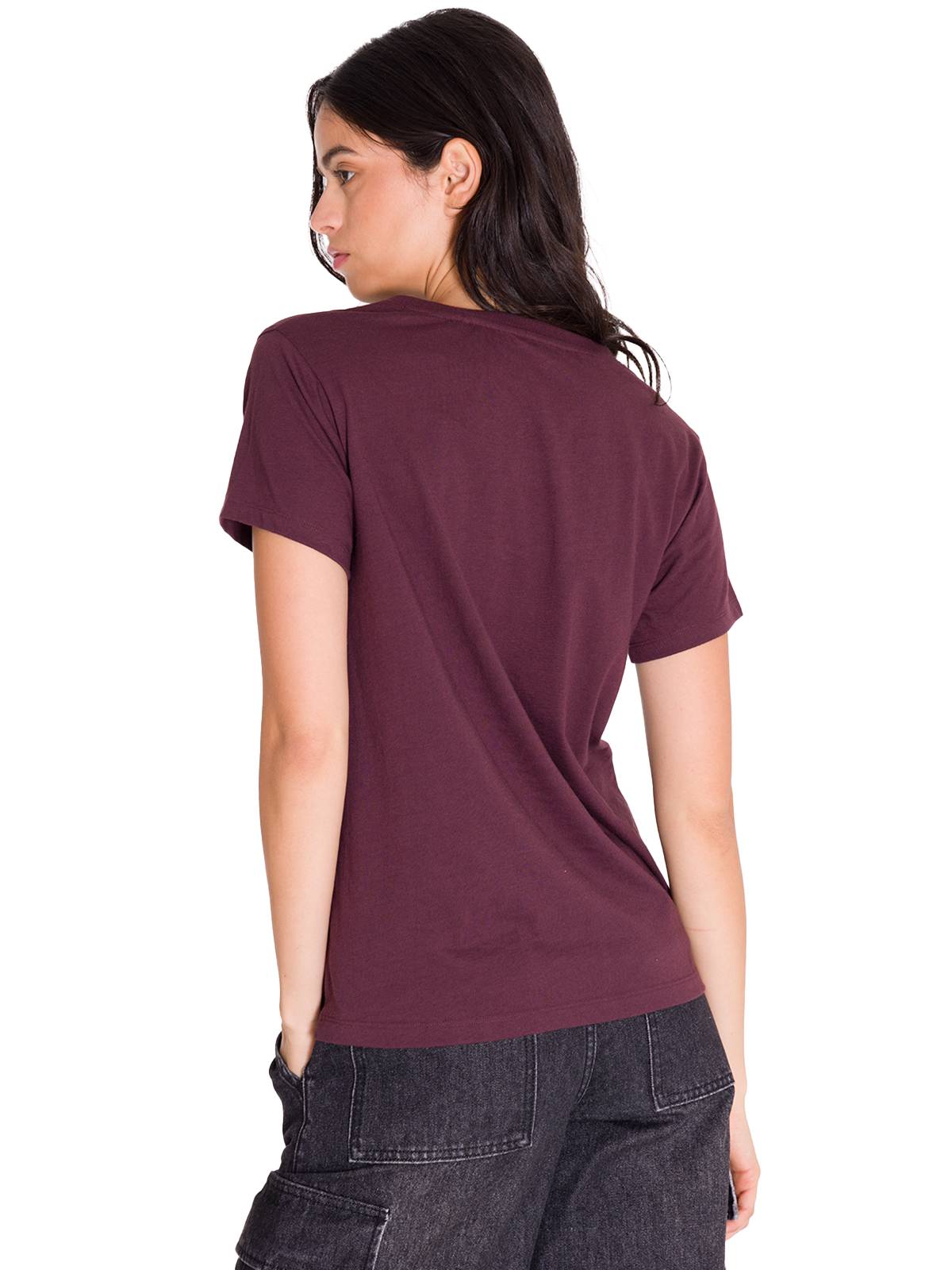 Camiseta Caterpillar Metallic Para Mujer Color Negro-3