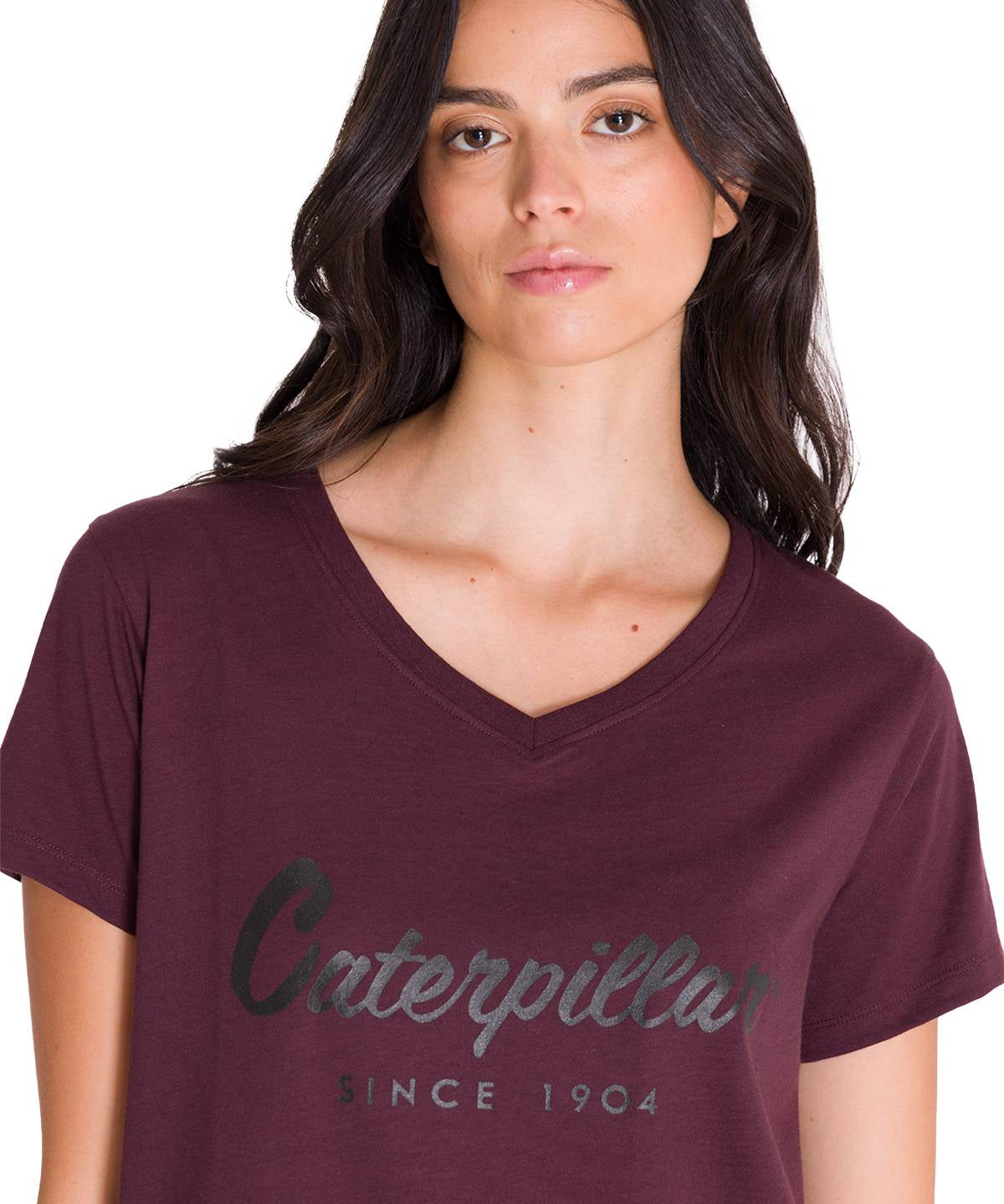 Camiseta Caterpillar Metallic Para Mujer Color Negro-4