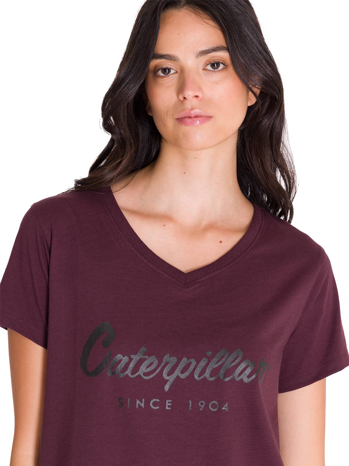 Camiseta Caterpillar Metallic Para Mujer Color Negro-4