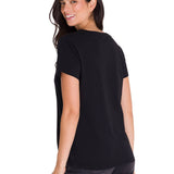 Camiseta Caterpillar Metallic Para Mujer Color Negro-3