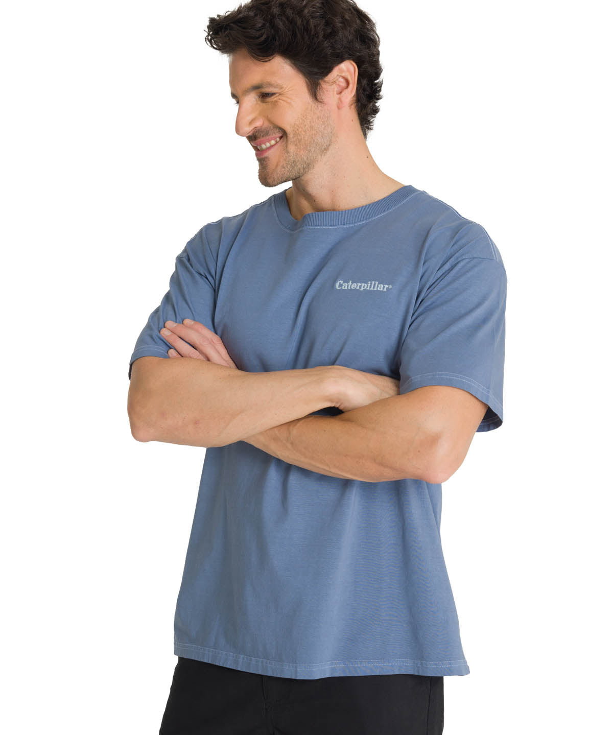 Camiseta Heavyweight Relaxed Para Mujer Color Gris-1