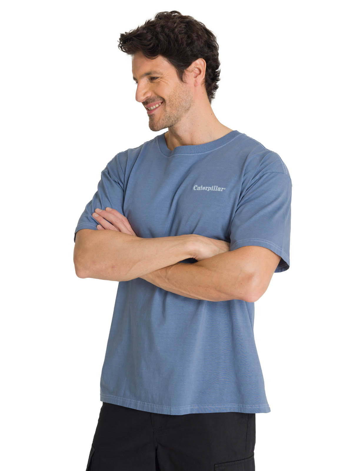 Camiseta Heavyweight Relaxed Para Mujer Color Gris-1