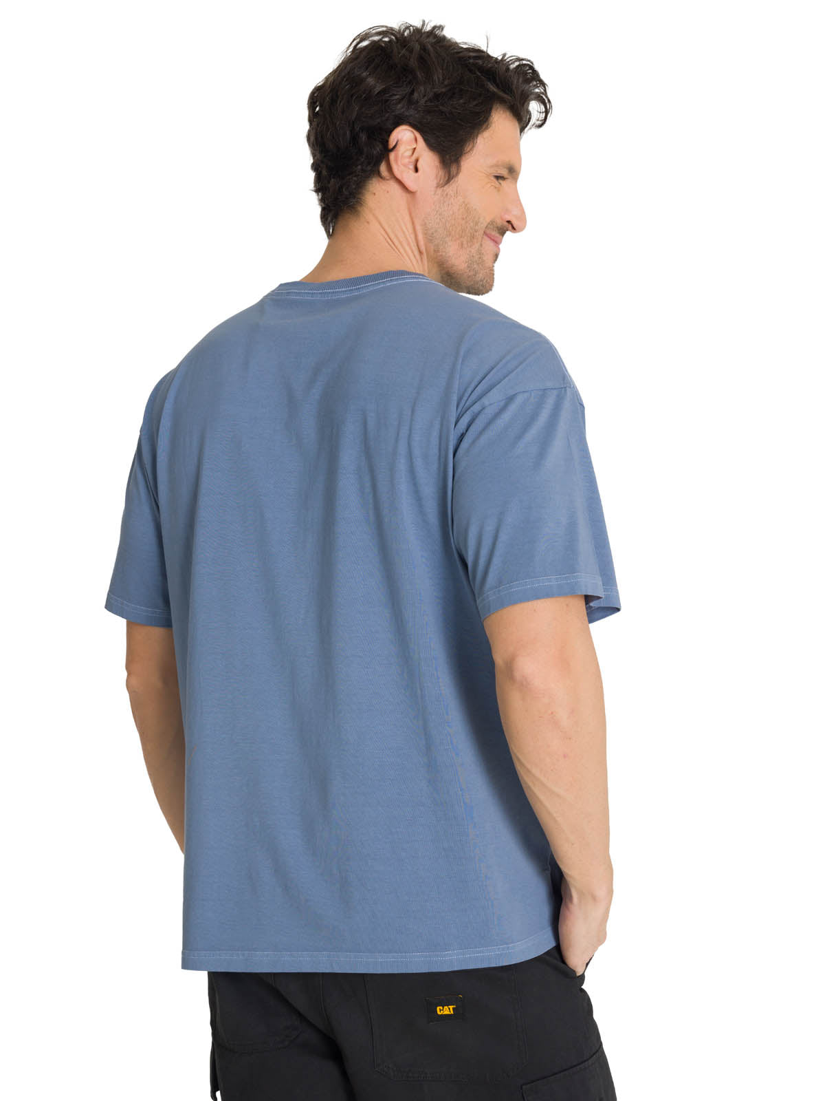Camiseta Heavyweight Relaxed Para Mujer Color Gris-3