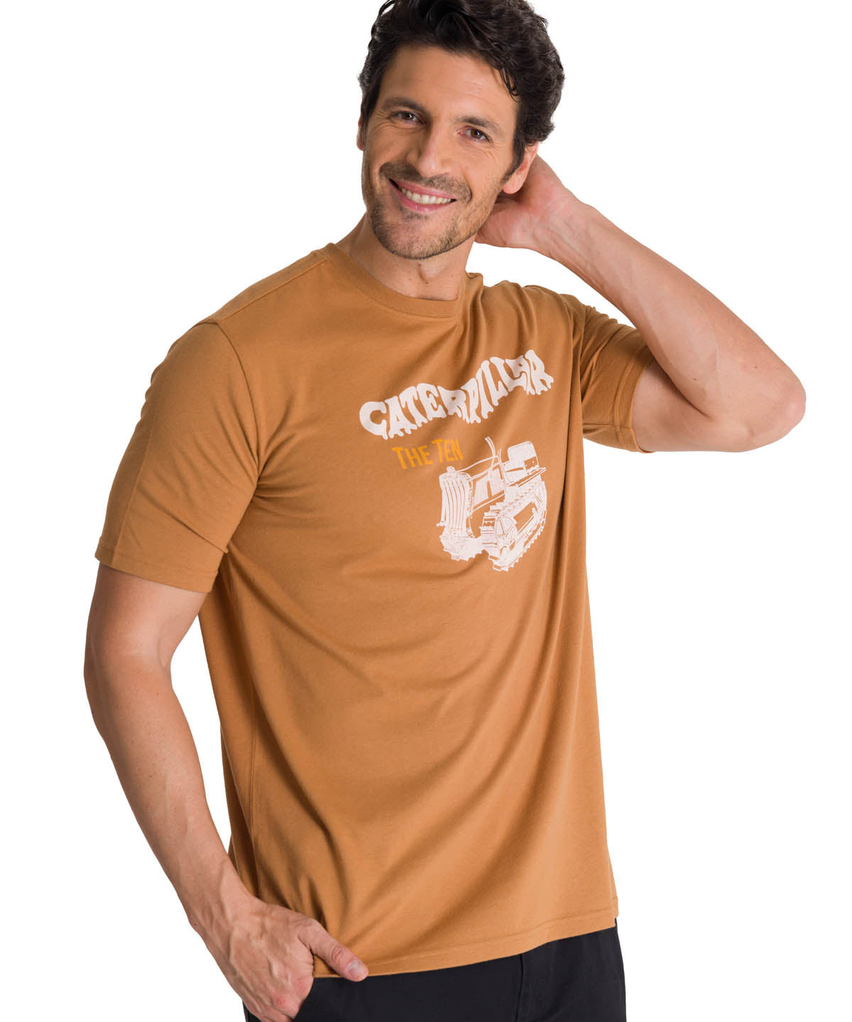 Camiseta Heritage The Ten Tee Para Hombre Color Café-2