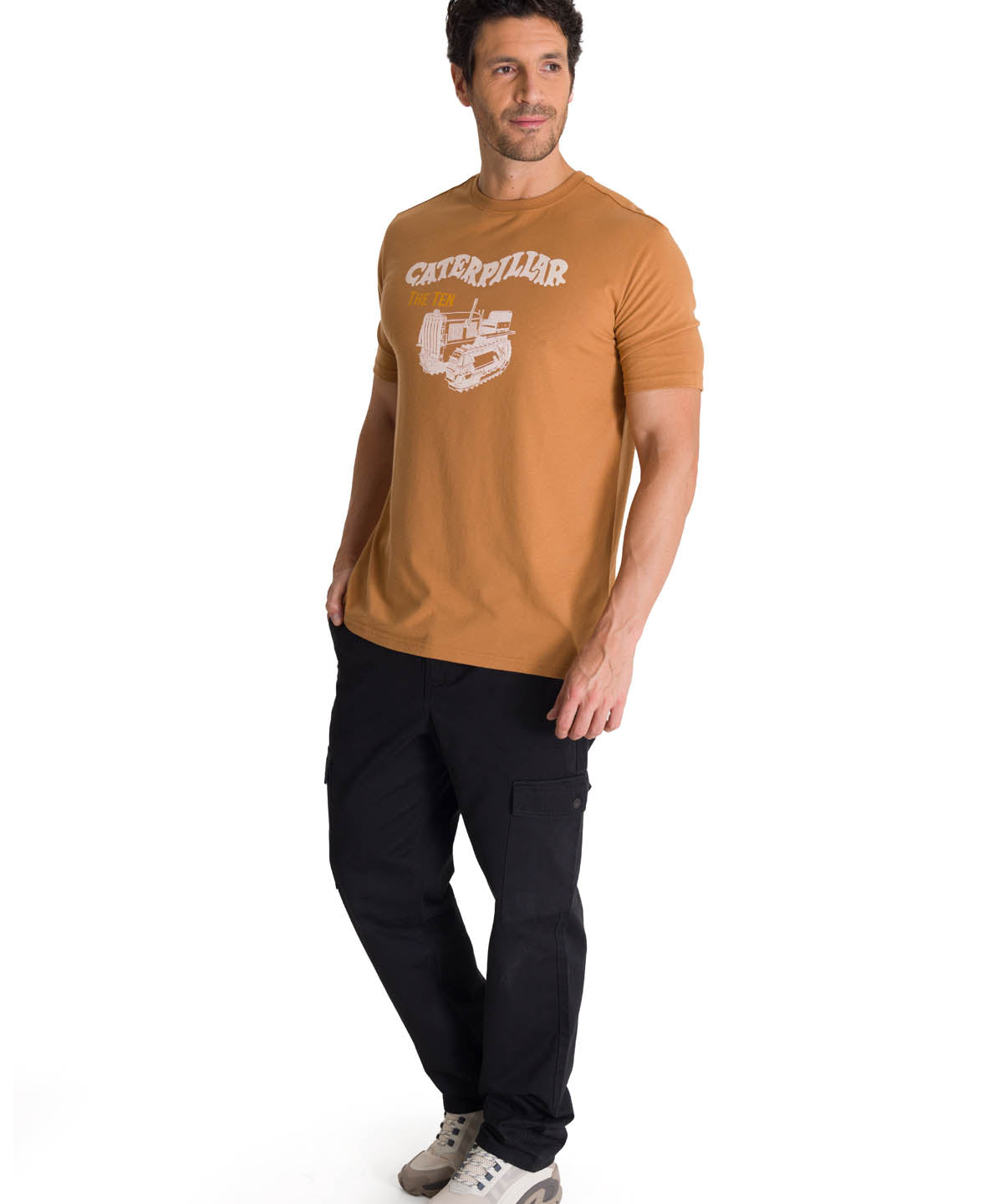 Camiseta Heritage The Ten Tee Para Hombre Color Café-5