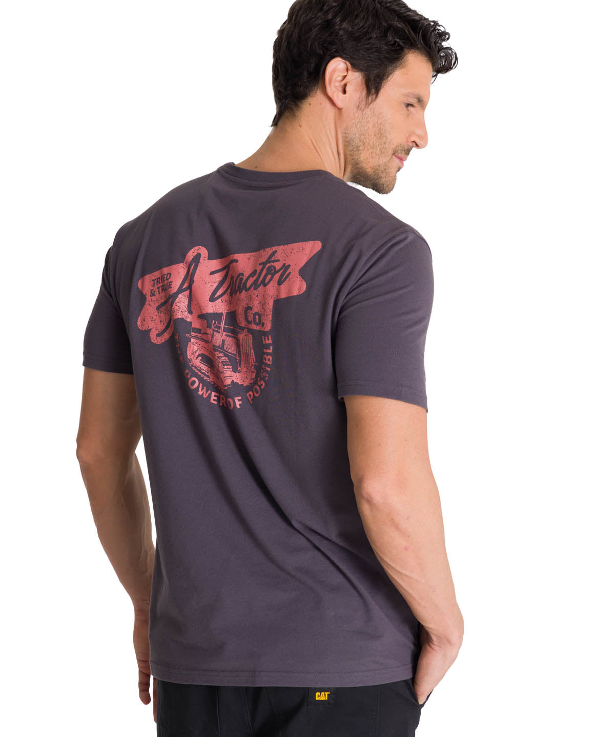 Camiseta Heritage Tractor Co Para Hombre Color Gris-3