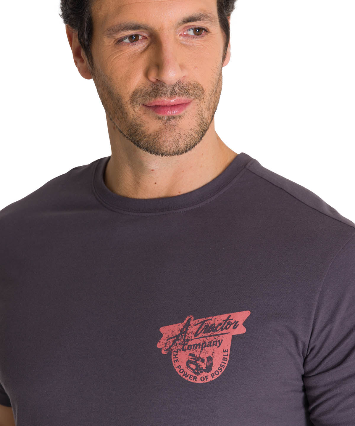 Camiseta Heritage Tractor Co Para Hombre Color Gris-4