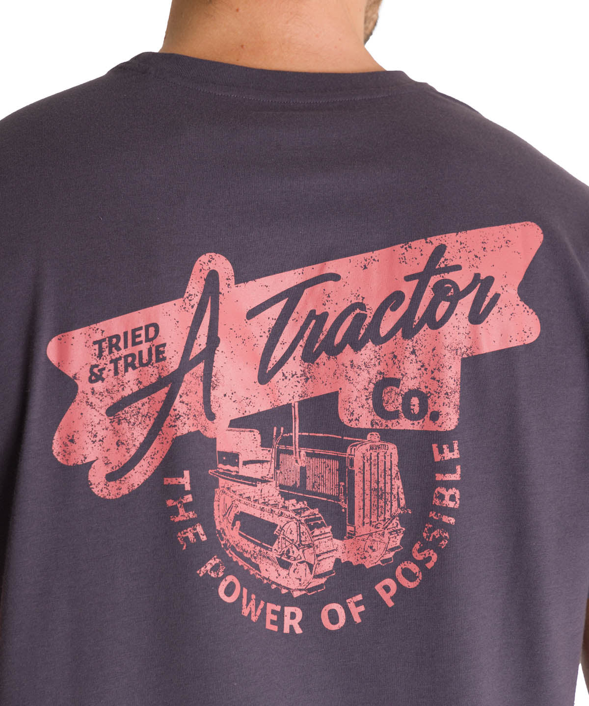 Camiseta Heritage Tractor Co Para Hombre Color Gris-5
