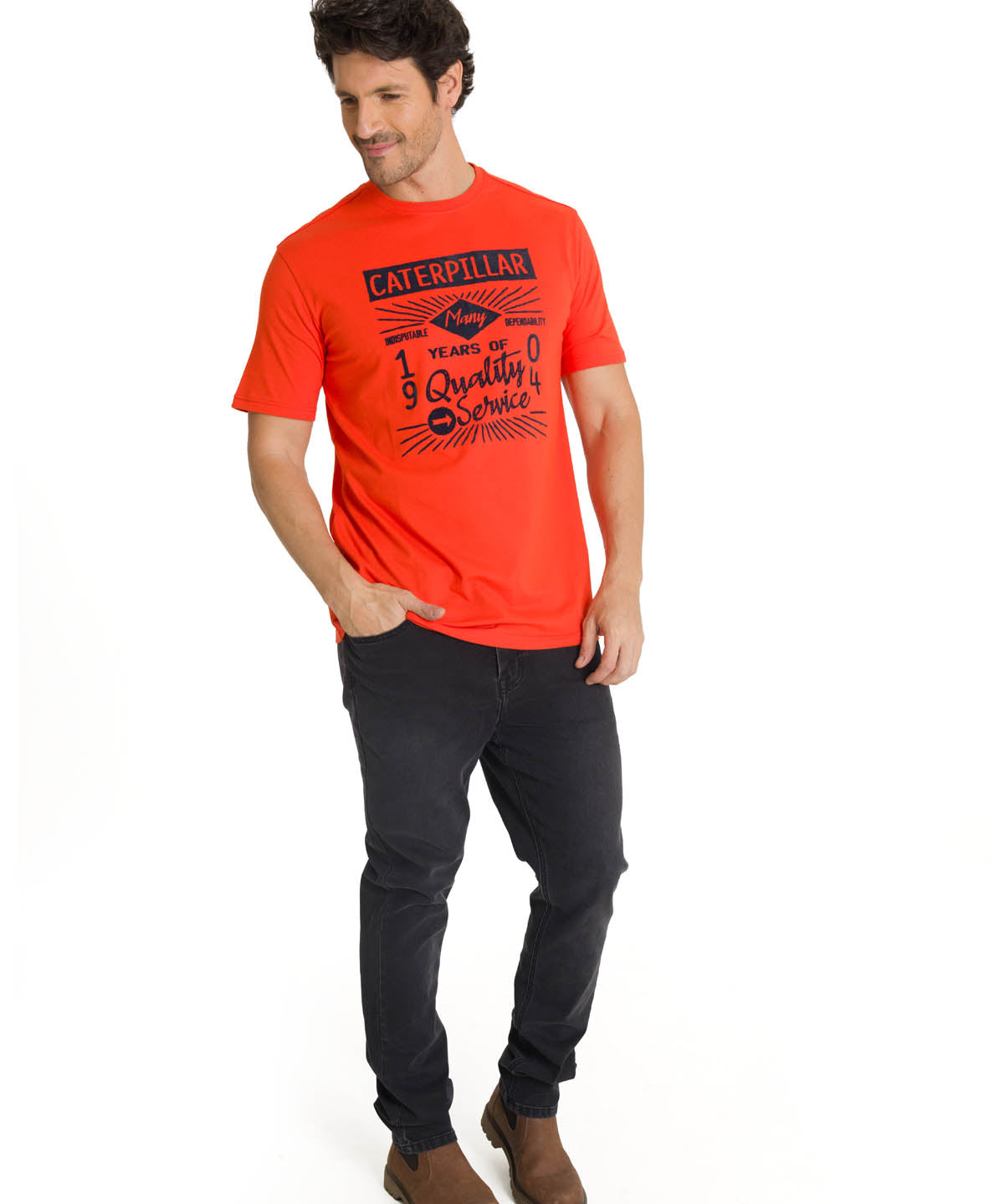 Camiseta Heritage 1904 Tee Para Hombre Color Rojo-5