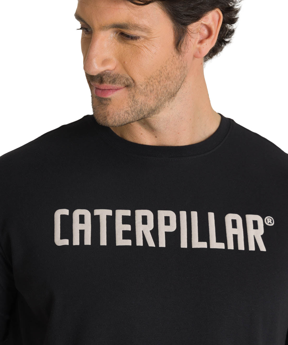 Camiseta Caterpillar Puff Pri Para Hombre Color Negro-4