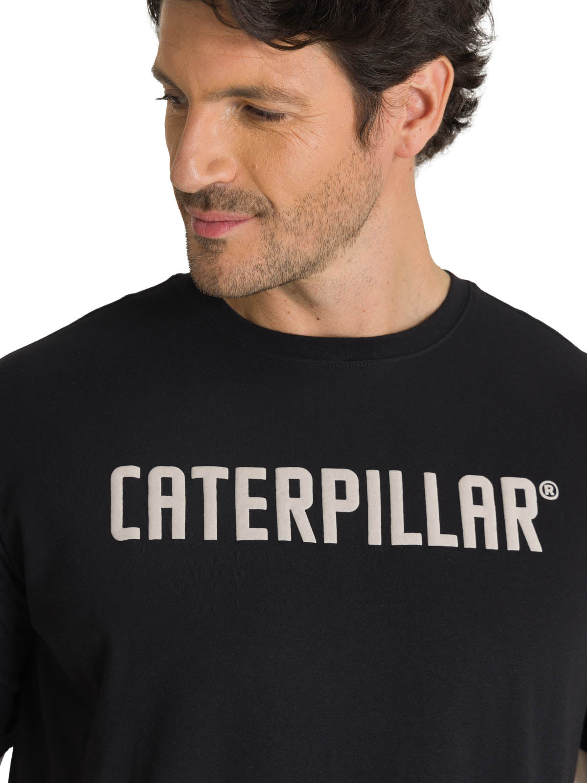 Camiseta Caterpillar Puff Pri Para Hombre Color Negro-4