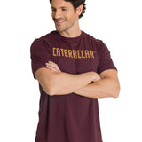 Camiseta Caterpillar Puff Pri Para Hombre Color Morado-1