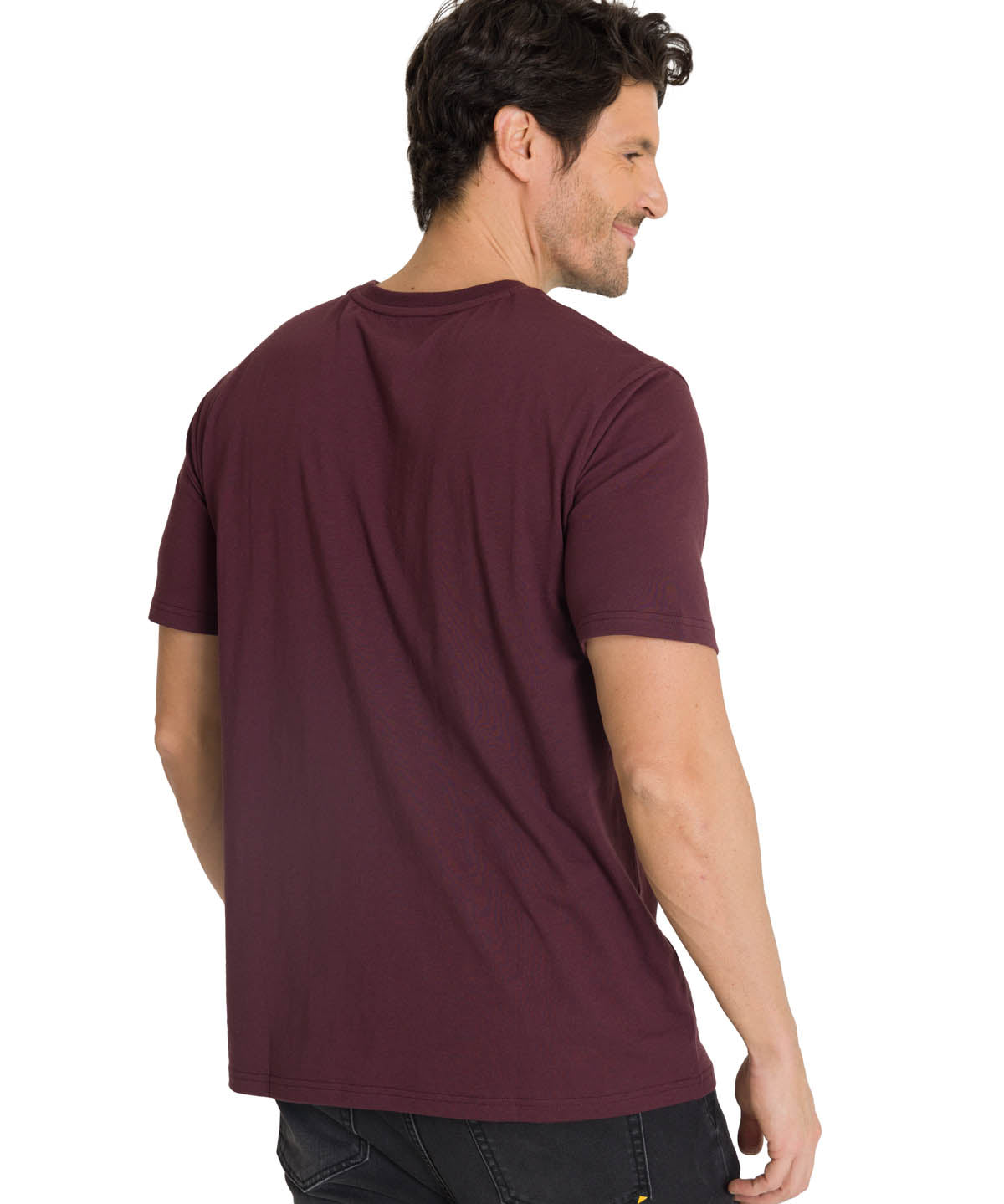 Camiseta Caterpillar Puff Pri Para Hombre Color Morado-3