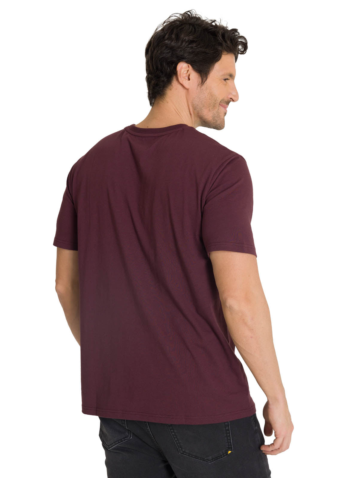 Camiseta Caterpillar Puff Pri Para Hombre Color Morado-3