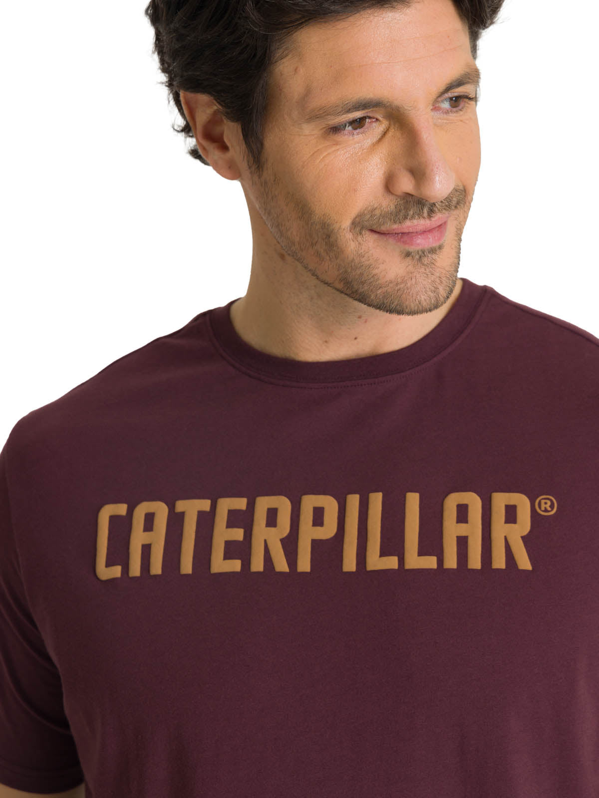 Camiseta Caterpillar Puff Pri Para Hombre Color Morado-4