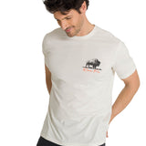 Camiseta Roam Free Bison Tee Para Hombre Color Beige-2