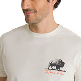 Camiseta Roam Free Bison Tee Para Hombre Color Beige-4