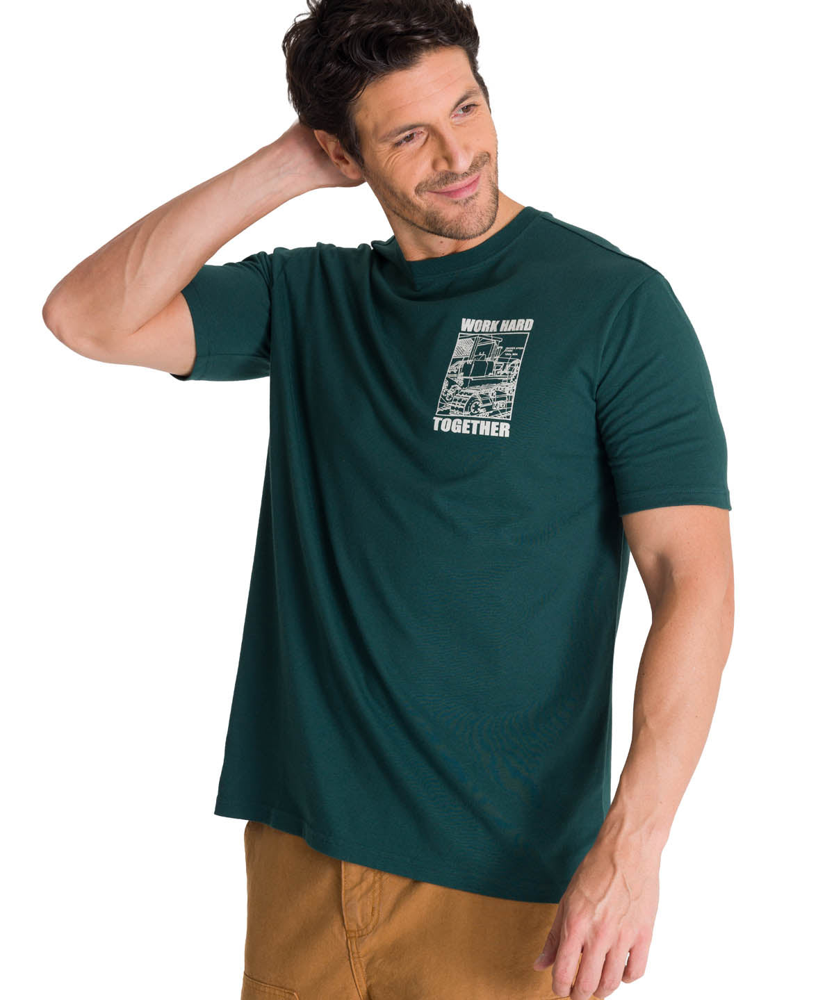 Camiseta Heritage Graphic Tee Para Hombre Color Verde-1