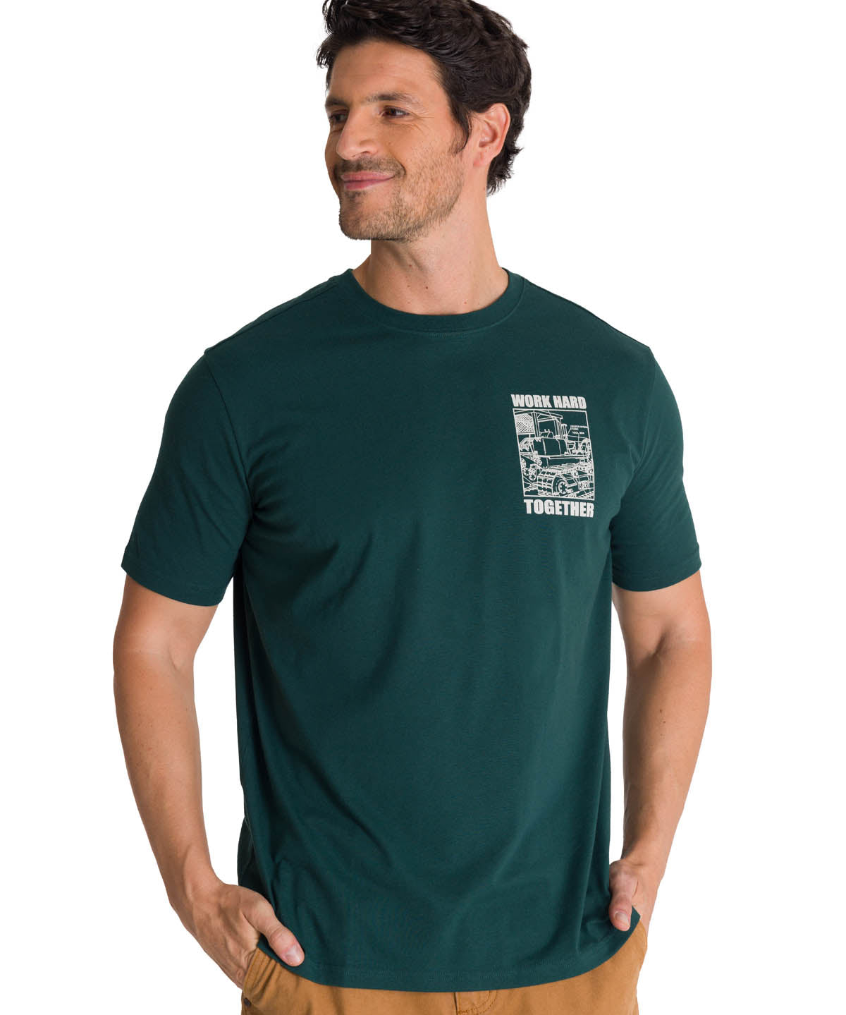 Camiseta Heritage Graphic Tee Para Hombre Color Verde-2