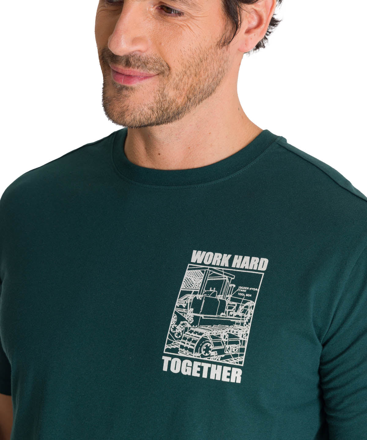 Camiseta Heritage Graphic Tee Para Hombre Color Verde-4